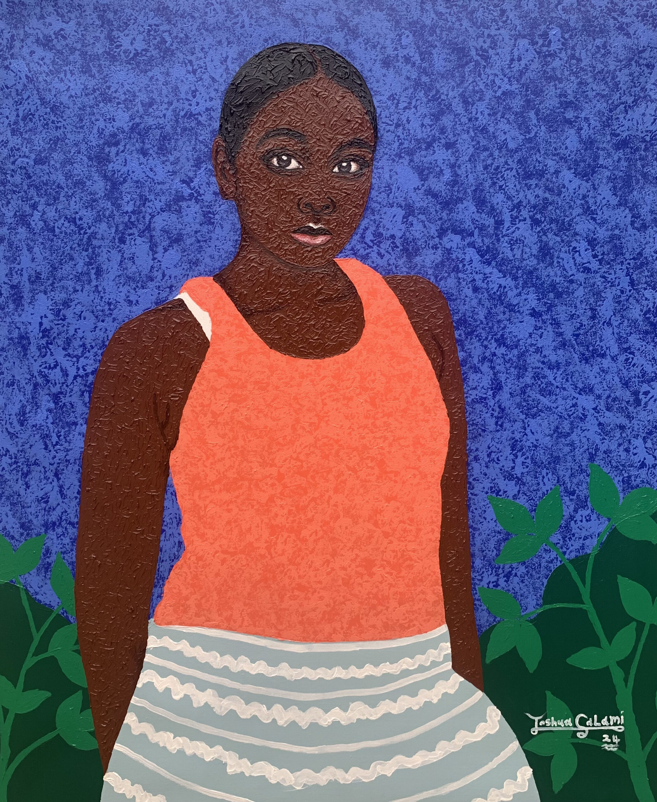 Moment of Stillness -21st Century, Contemporary, Figurative Portrait, Love Women, 2024