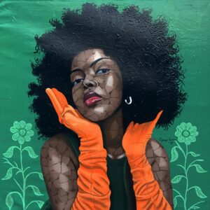 Expectation 1 - 21st Century, Contemporary, Figurative Portrait, African Women, 2024