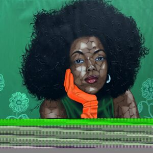 Expectation 2 - 21st Century, Contemporary, Figurative Portrait, African Women, 2024