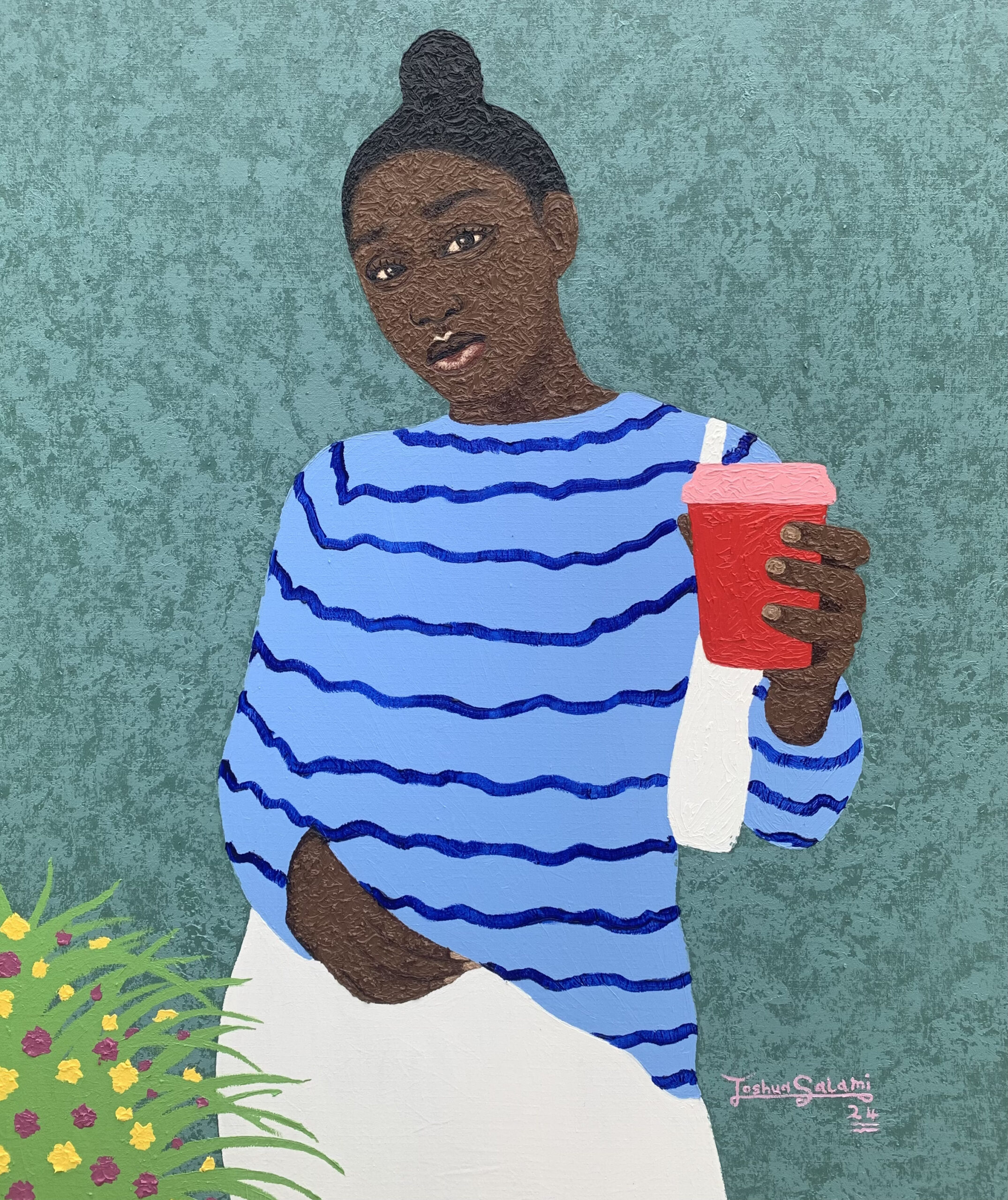 Blue Sleeve 1 - 21st Century, Contemporary, Figurative Portrait, Modern, Women, 2024